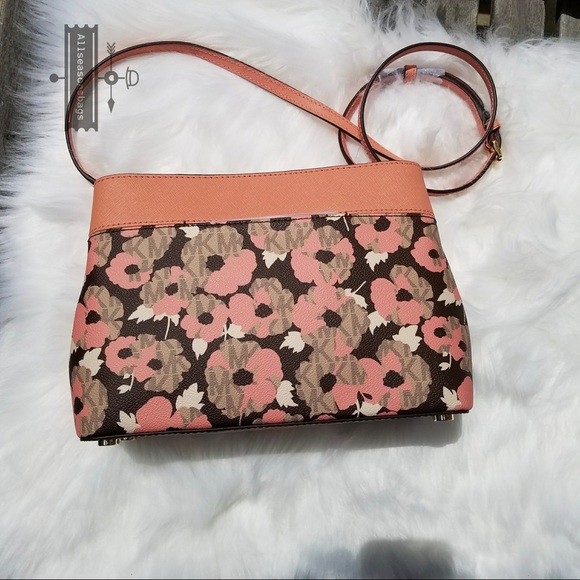 🔽 NWT Michael KORS XS peach Hailee Satchel - Picture 7 of 8